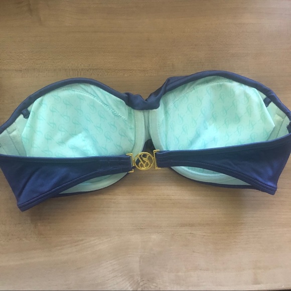 Victoria’s Secret Blue Strapless Bikini Top - Picture 2 of 4